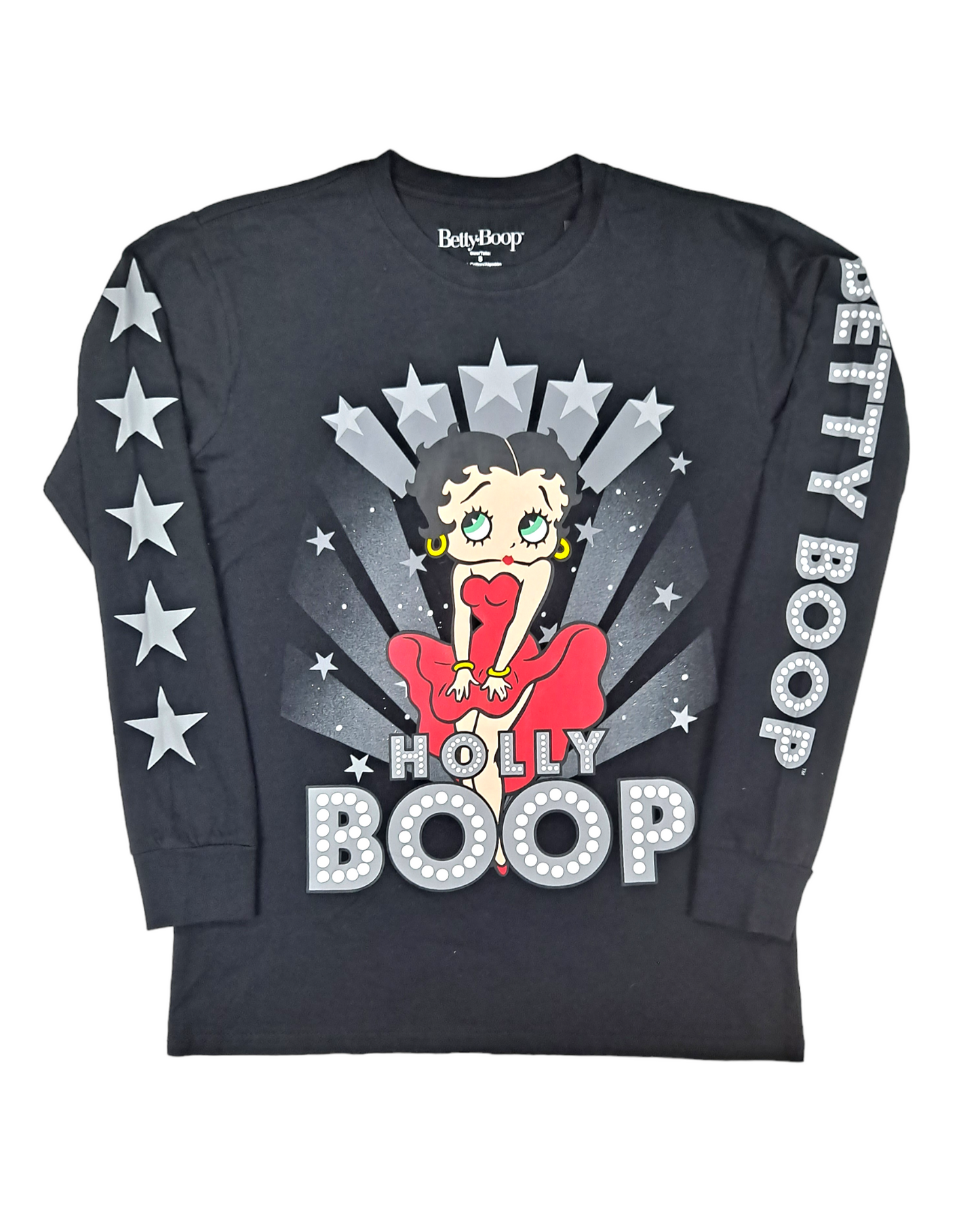 BETTY BOOP - L/S BLACK SHIRT - (7BTB50420)