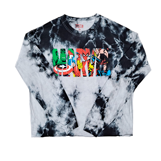 MARVEL| WOMEN'S LONG SLEEVE| BLACK ICE DYE