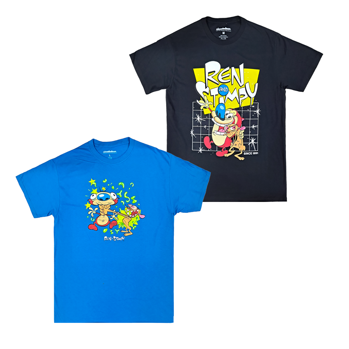 REN & STIMPY ASORTED PRINT | MEN'S TEE |