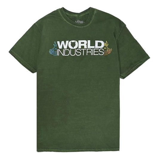 TS28333WOIU:WATER BOY FLAME WORLD INDUSTRIES | MEN'S TEE| GREEN |