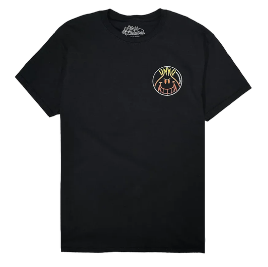 TS28335WOIU: DEVIL FLAME LOGO CIRCLE WORLD INDUSTRIES| MEN'S TEE| BLACK/YELLOW|