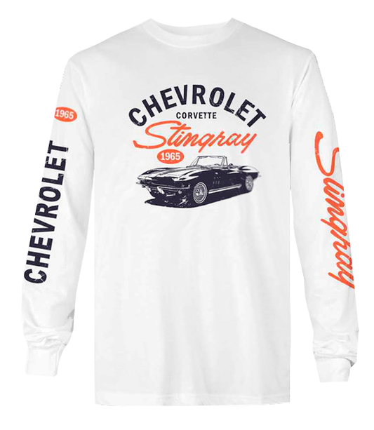 LS21431CUYU: CHEVY STINGRAY| MEN'S LONG SLEEVE | WHITE |