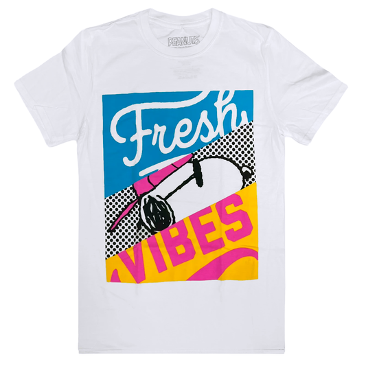 TS30066PEAU: PEANUT FRESH VIBES| MEN'S TEE | WHITE