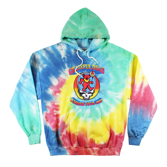 GREATEFUL DEAD: SUMMER TOUR | MEN'S HOODIE| MULTI TIE DYE|