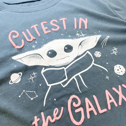 STARWARS : CUTEST IN THE GALAXY |JR TEE|  SLATE GRAY |