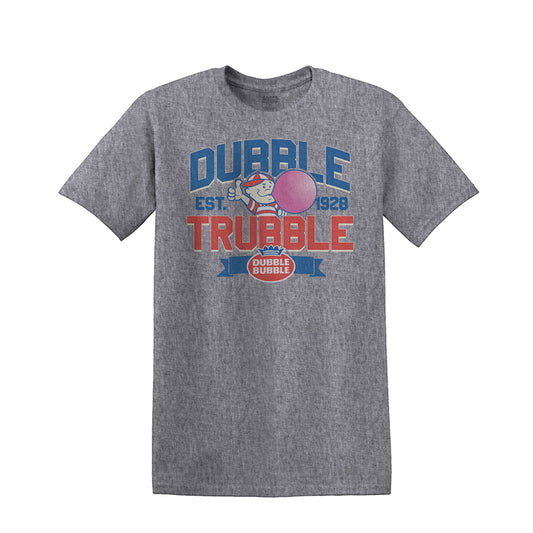 DUBBLE TRUBBLE |MEN'S TEE | HEATHER GREY |