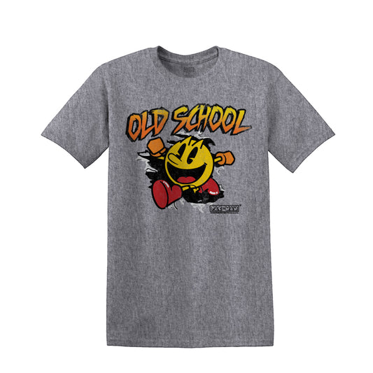 PAC-MAN: OLD SCHOOL| MEN'S TEE | HEATHER GREY |